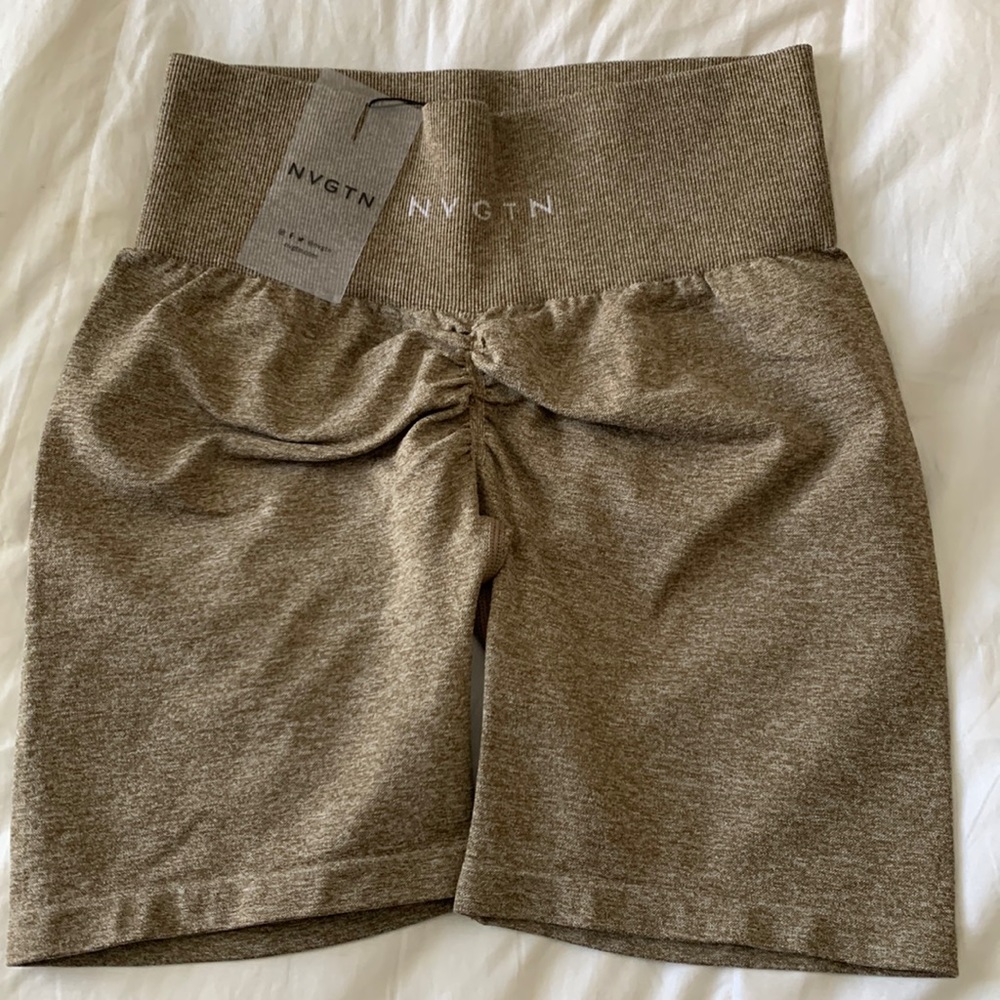 COPY - NVGTN Mocha Scrunch Seamless shorts